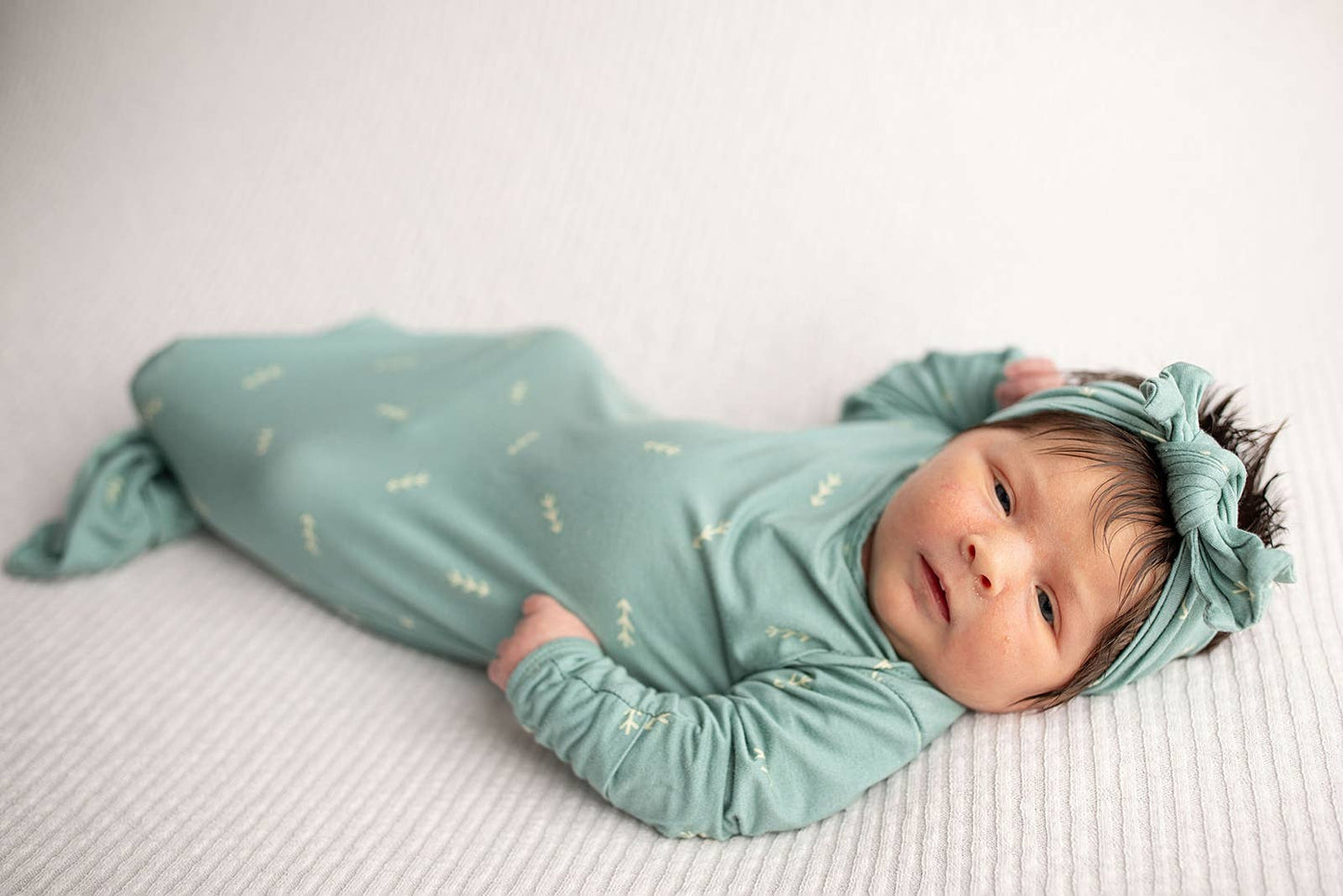 Arrow Print Knotted Newborn Gown