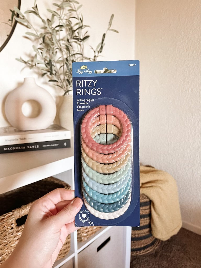 Bitzy Bespoke™ Ritzy Rings™ Linking Ring Set (Neutral Rainbow)