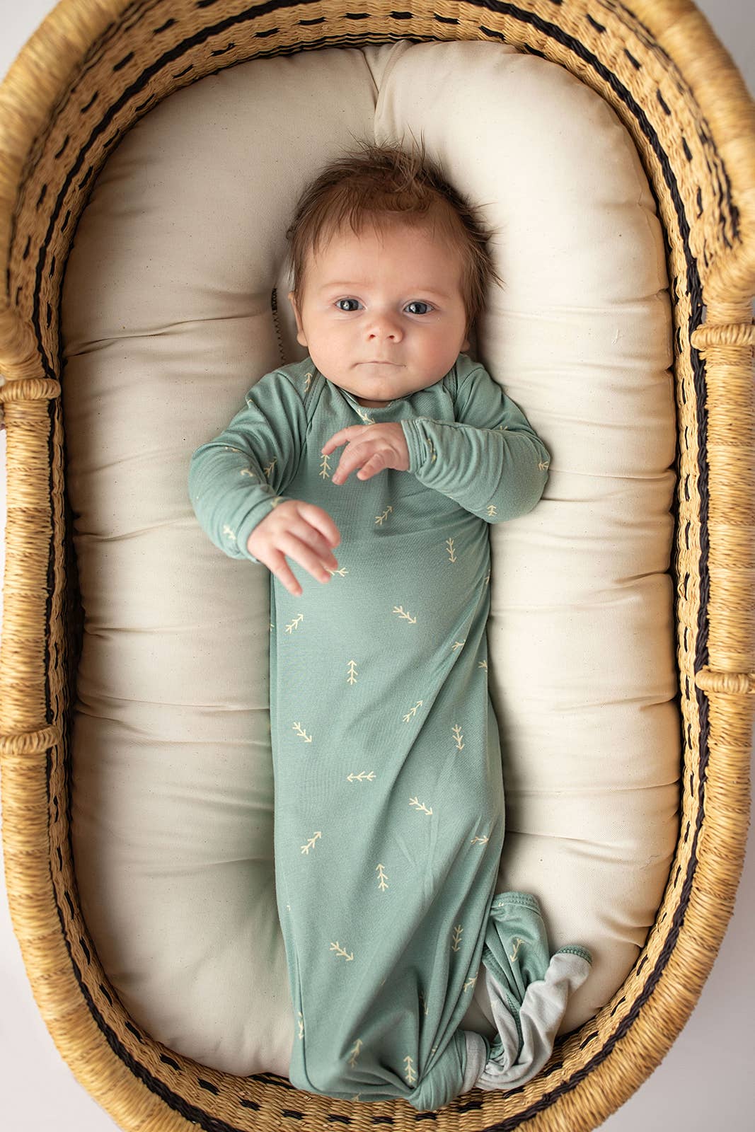 Arrow Print Knotted Newborn Gown