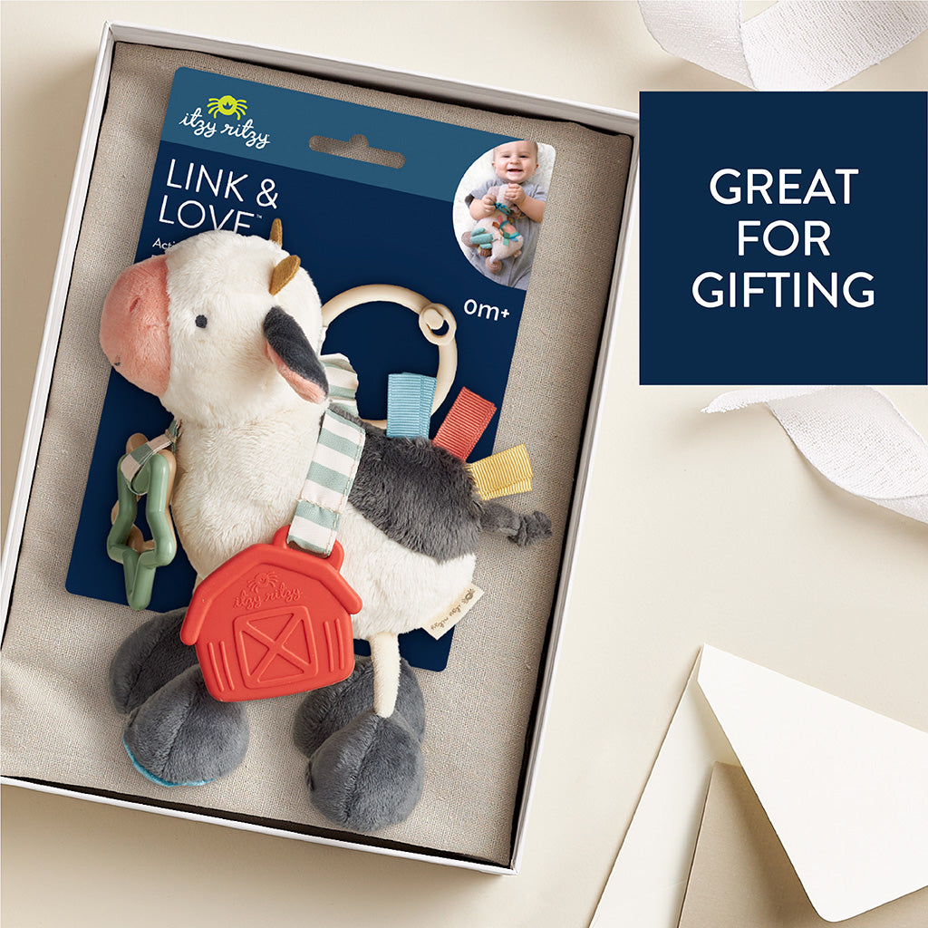 Link & Love™ Teething Activity Toy (Carmen the Cow)