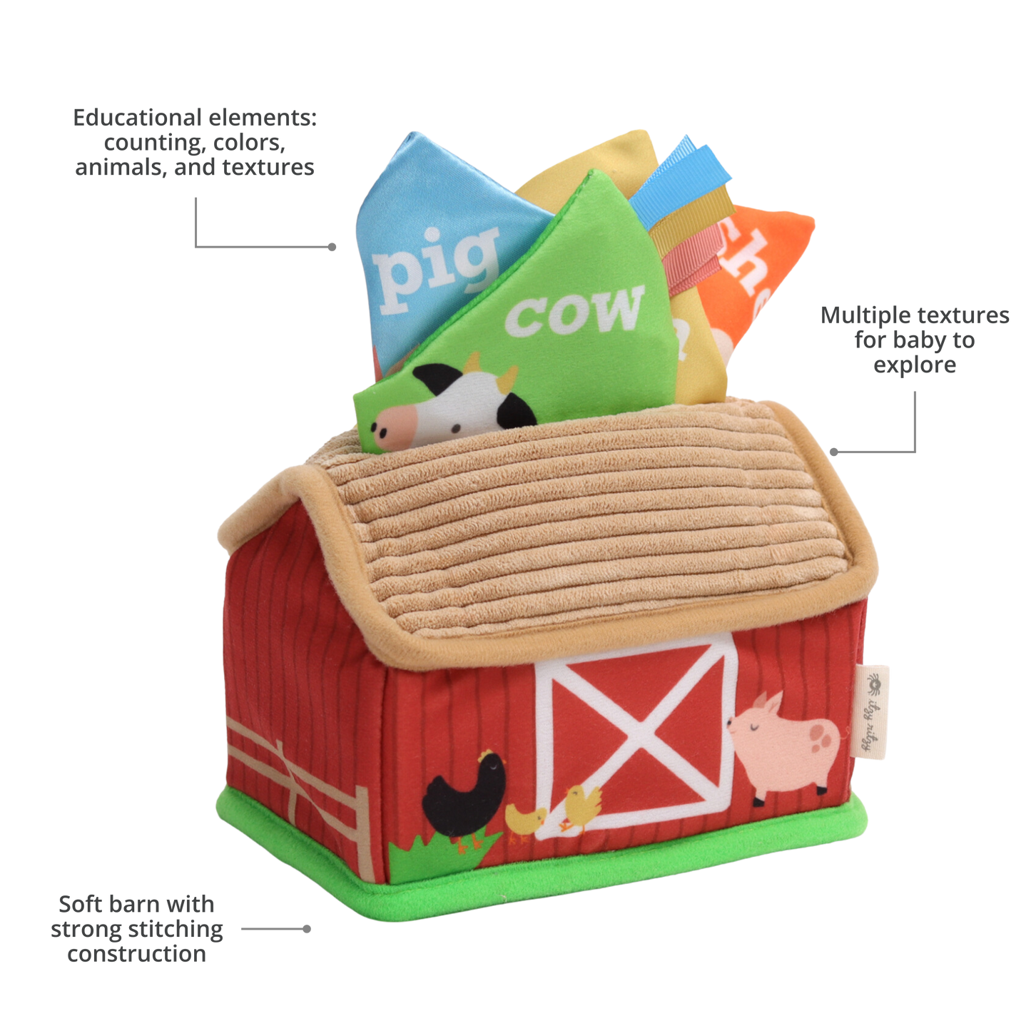 Itzy Sensory Scarves™ Pull-And-Take Toy (Farm Friends)