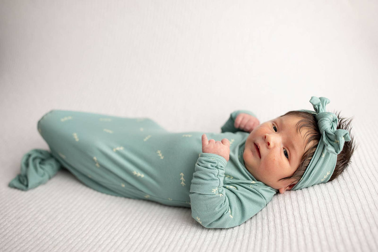Arrow Print Knotted Newborn Gown