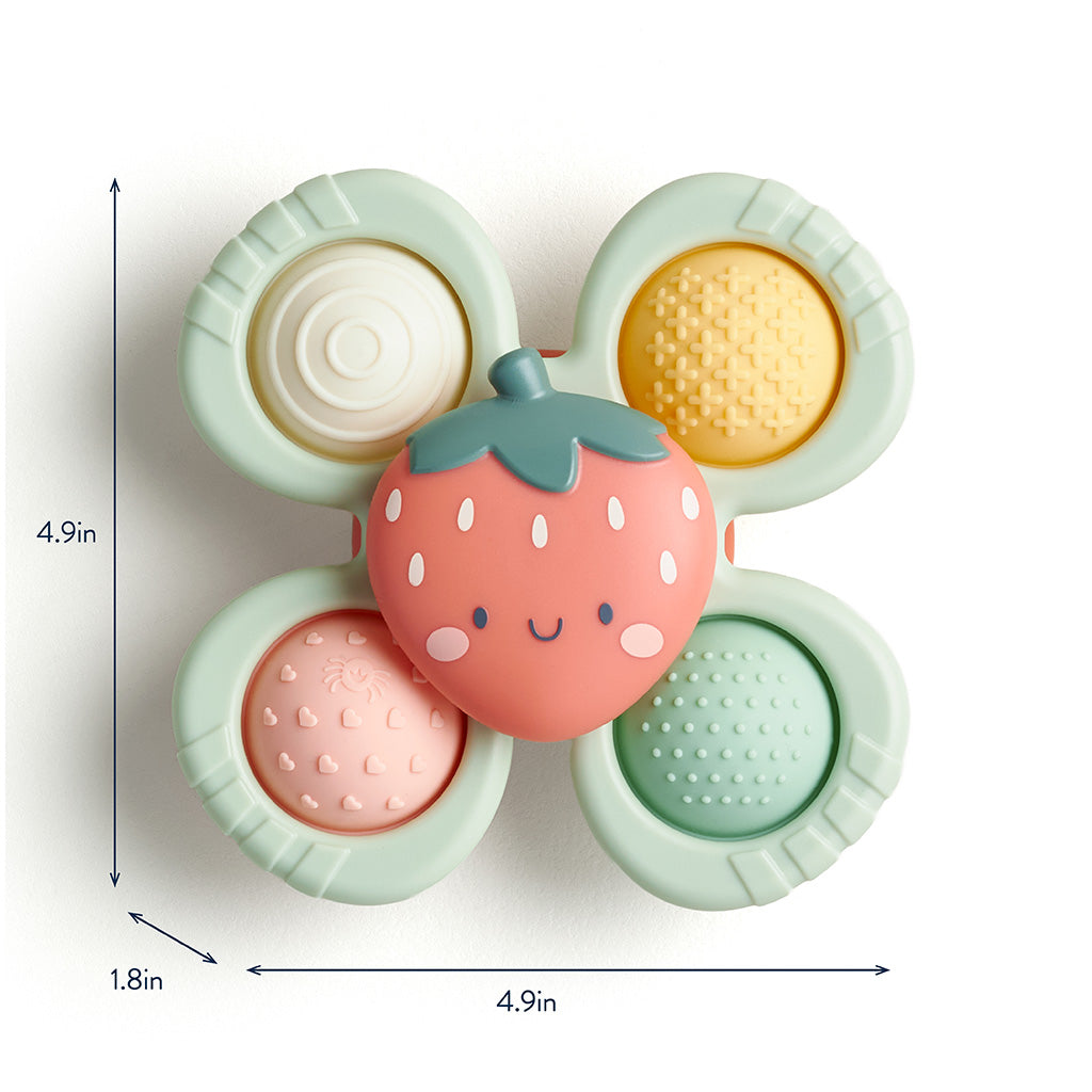 Itzy Pop & Whirl™ Fidget Spinner Travel & Bath Toy (Bonnie the Strawberry)