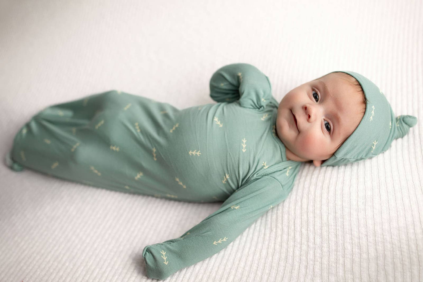 Arrow Print Knotted Newborn Gown