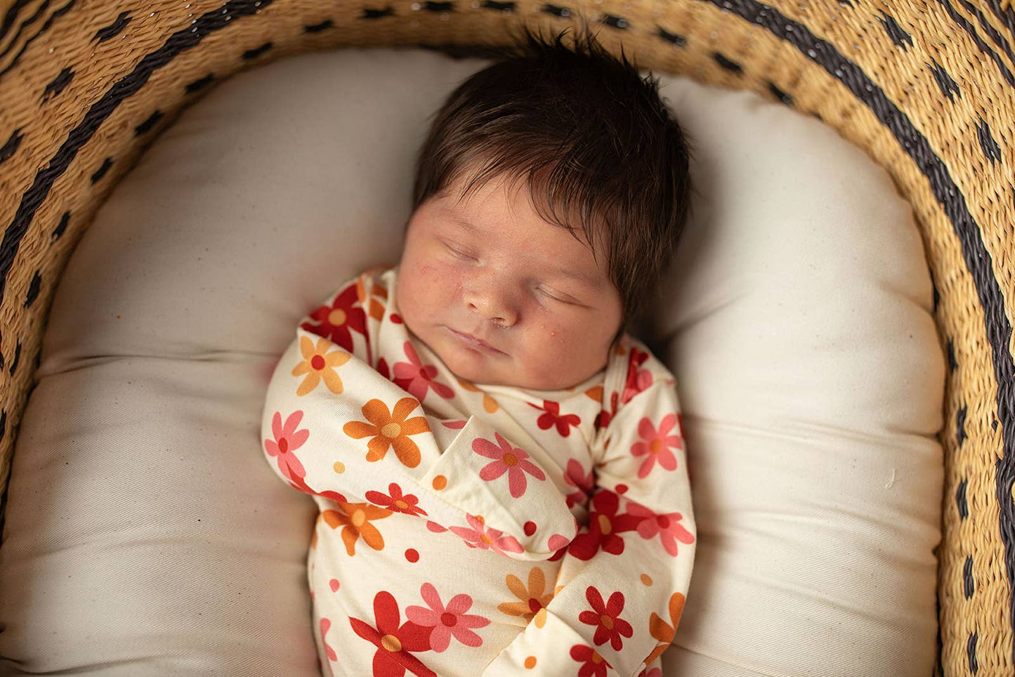 70s Groovy Knotted Newborn Gown and Bow
