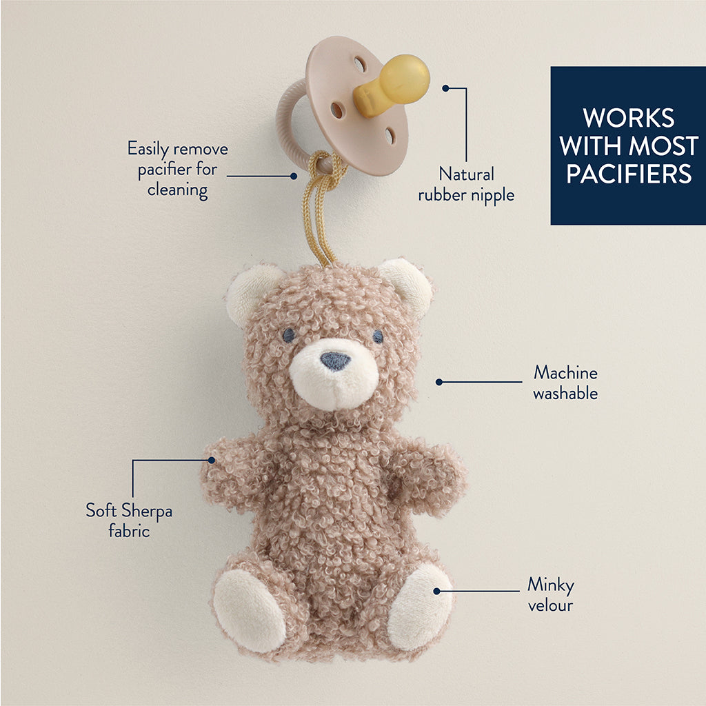 Bitzy Pal™ Natural Rubber Pacifier & Lovey (Theo the Bear)