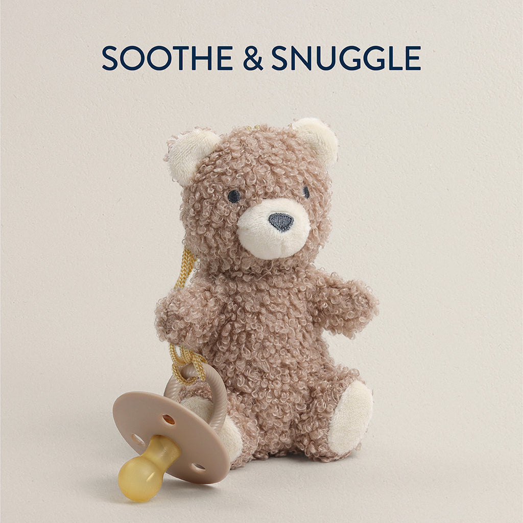 Bitzy Pal™ Natural Rubber Pacifier & Lovey (Theo the Bear)