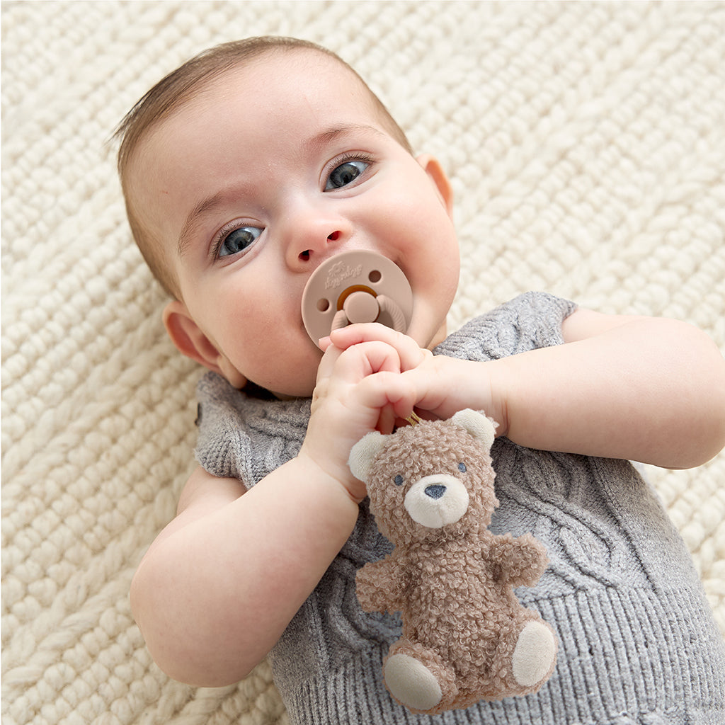 Bitzy Pal™ Natural Rubber Pacifier & Lovey (Theo the Bear)
