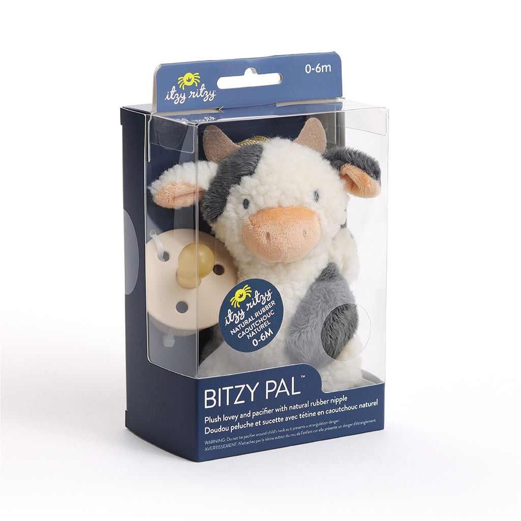 Bitzy Pal™ Natural Rubber Pacifier & Lovey (Carmen the Cow)