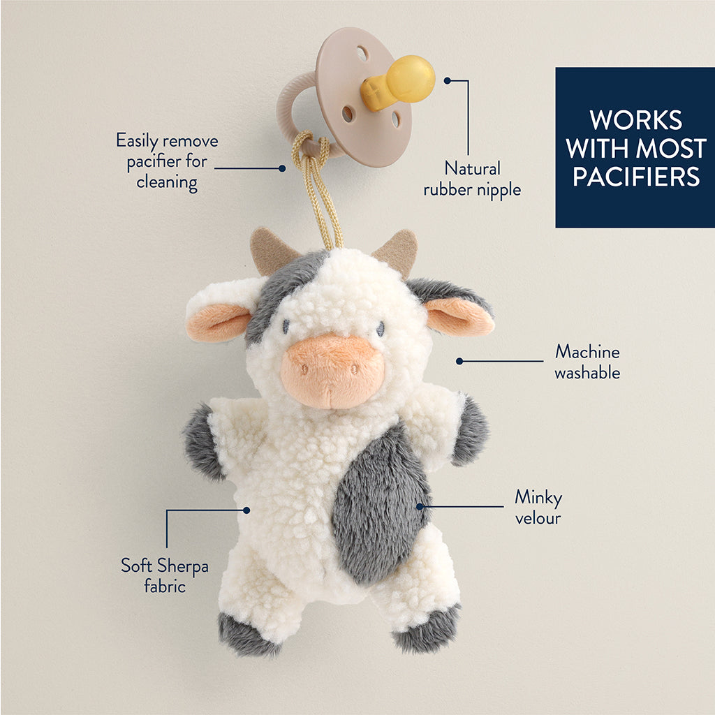 Bitzy Pal™ Natural Rubber Pacifier & Lovey (Carmen the Cow)