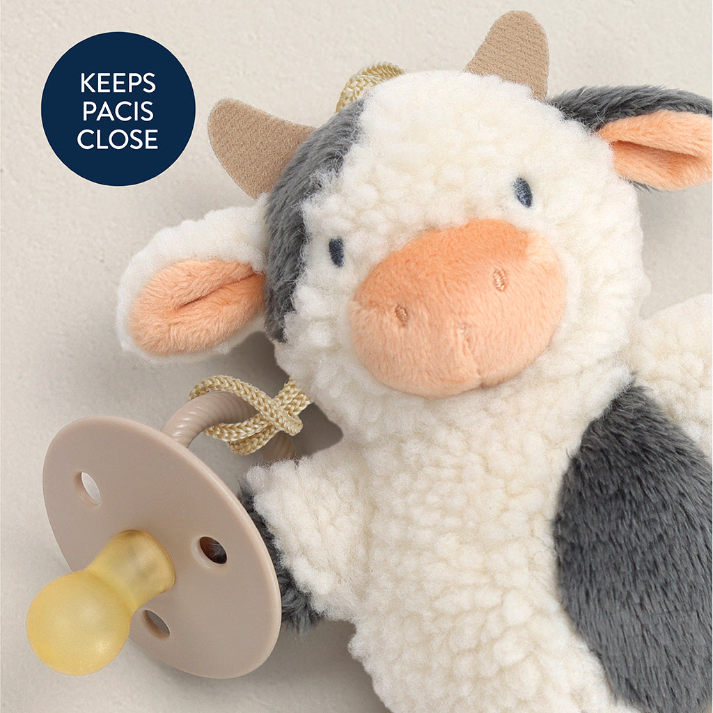 Bitzy Pal™ Natural Rubber Pacifier & Lovey (Carmen the Cow)