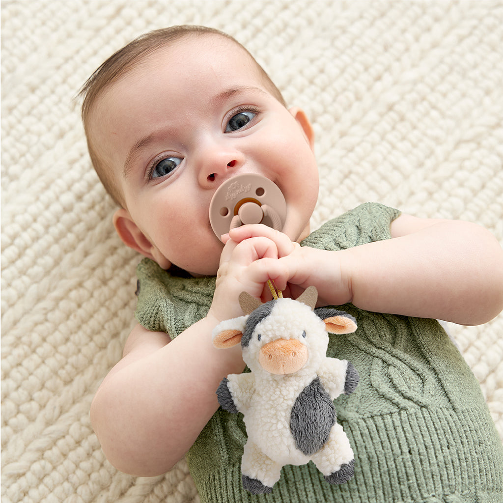 Bitzy Pal™ Natural Rubber Pacifier & Lovey (Carmen the Cow)