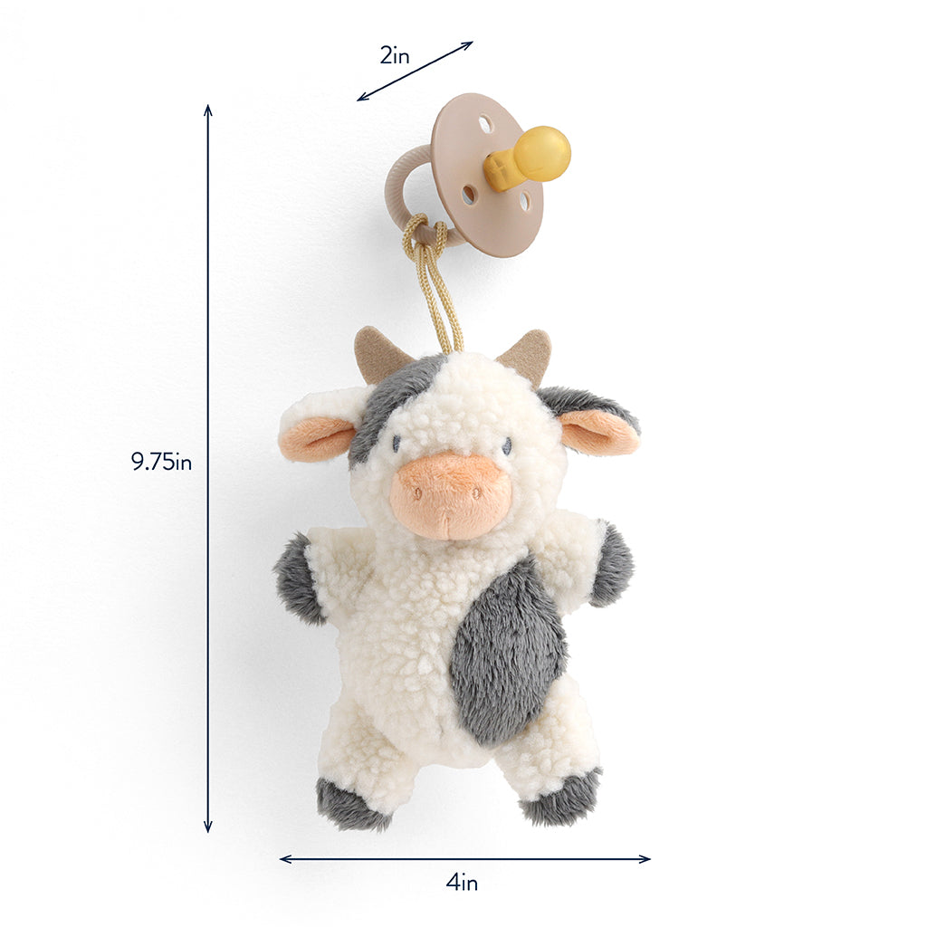 Bitzy Pal™ Natural Rubber Pacifier & Lovey (Carmen the Cow)