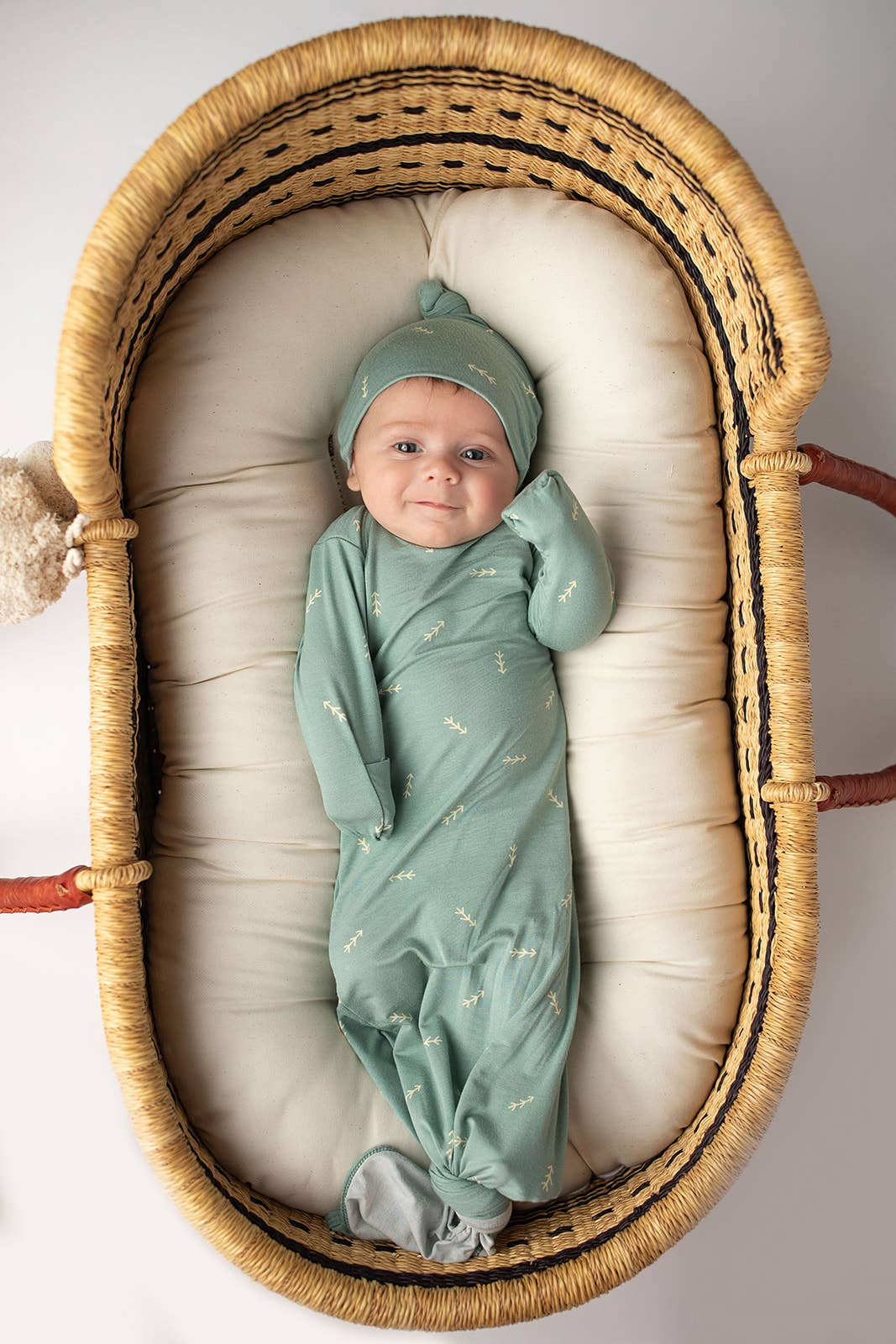 Arrow Print Knotted Newborn Gown