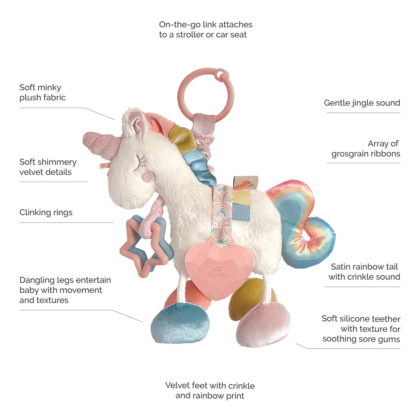 Link & Love™ Teething Activity Toy (Unicorn)