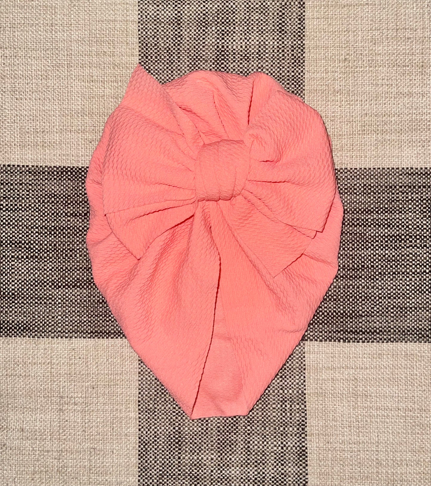 Waffle Knit Turban (Coral)