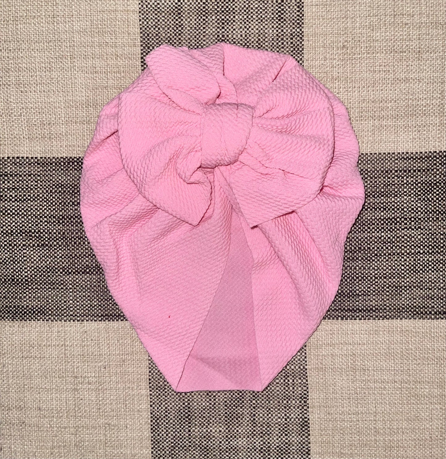 Waffle Knit Turban (Bubblegum Pink)