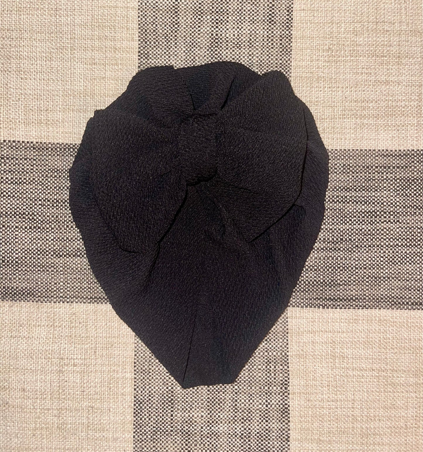 Waffle Knit Turban (Black)