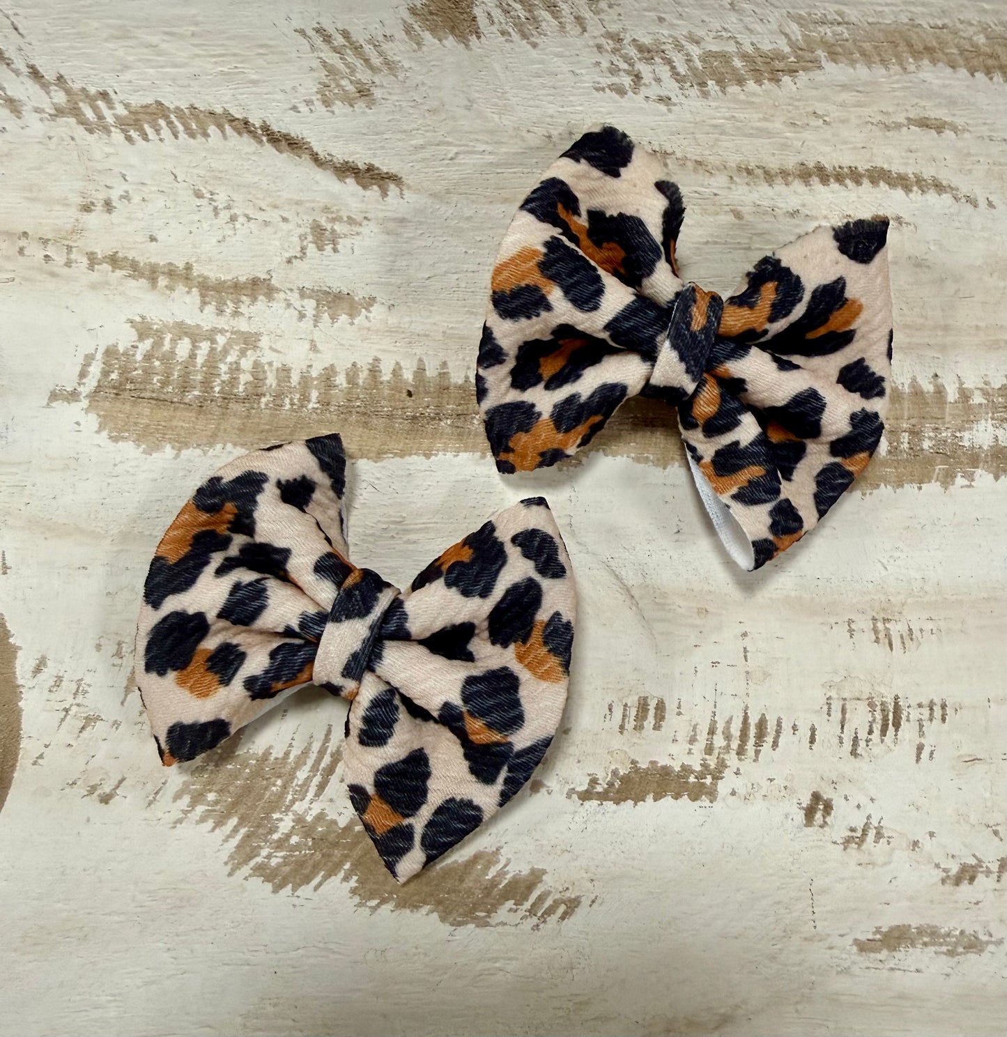 Classic Bow Piggy Set - Leopard