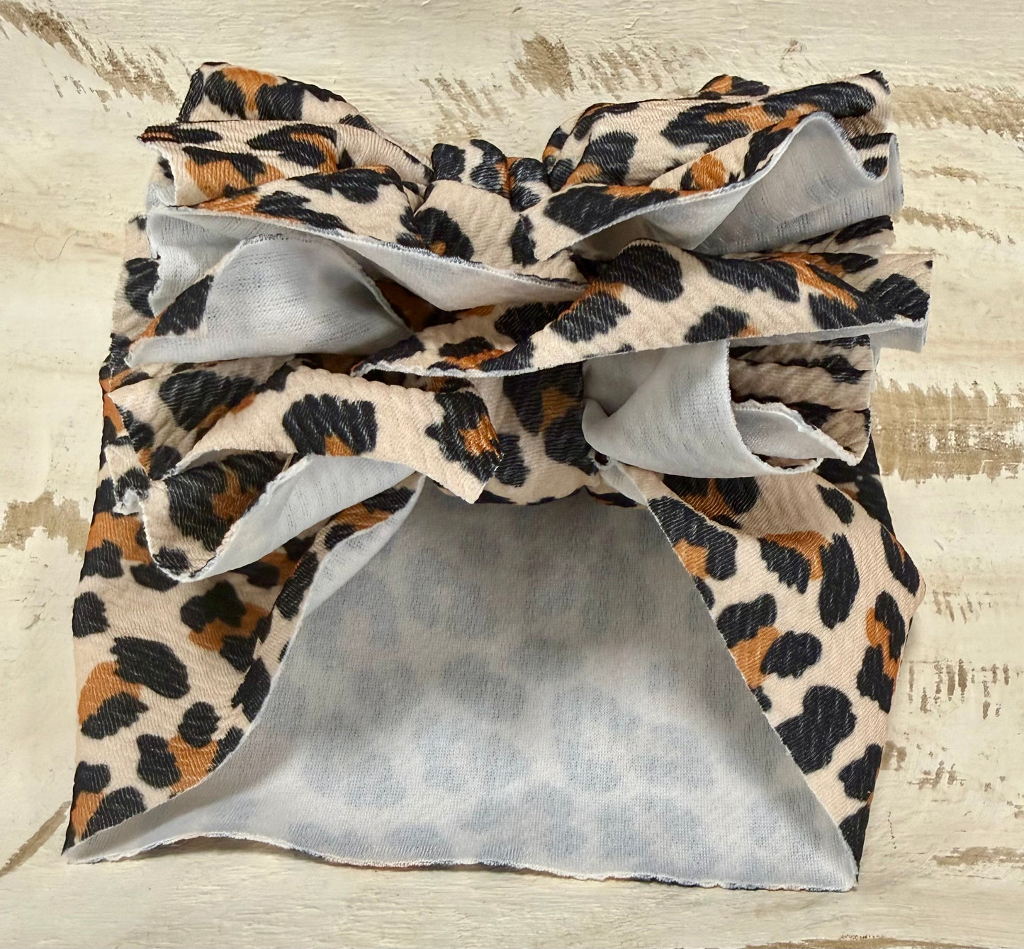 Shredded 4 Layer Headwrap - Leopard