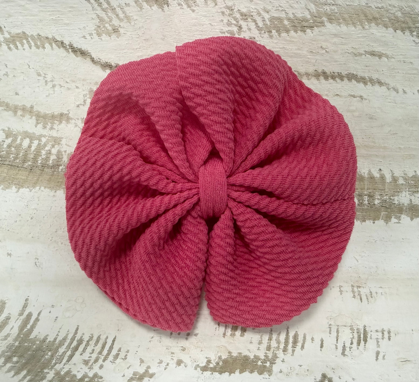 Shredded 2 Layer Alligator Bow - Hot Pink