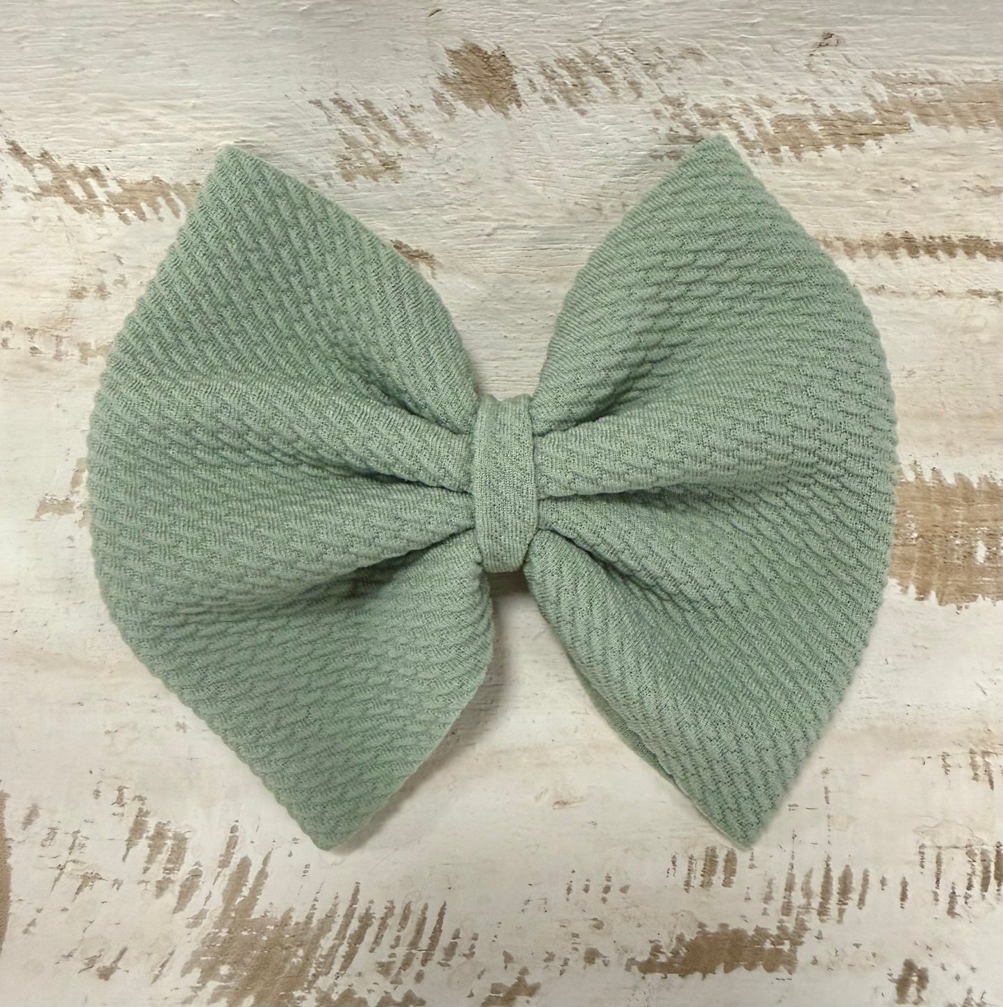 Classic Bow Alligator Clip - Rustic Sage
