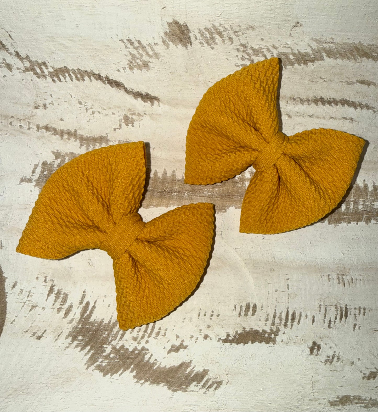 Classic Bow Piggy Set - Mustard Yellow