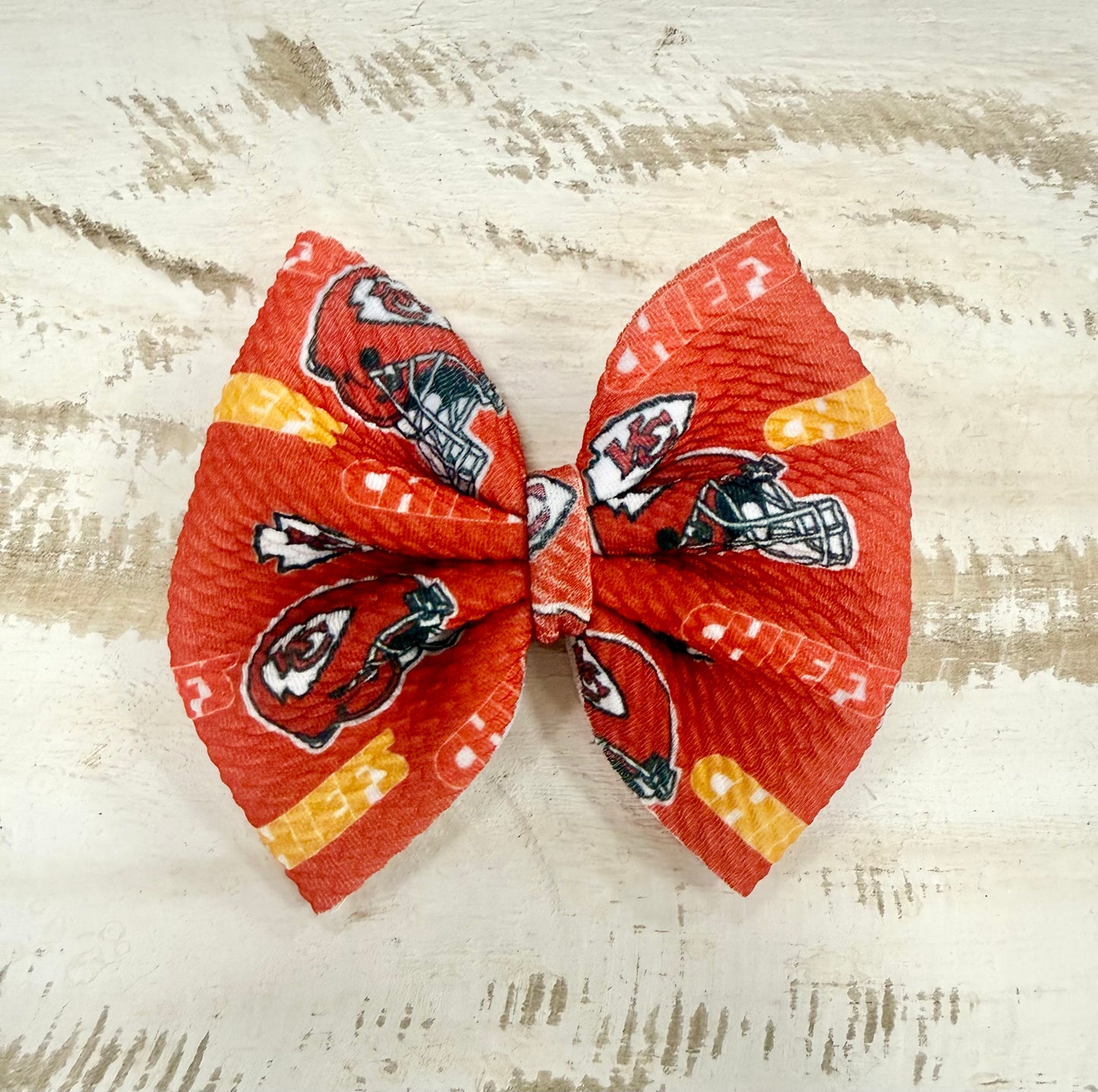 Classic Bow Alligator Clip - Red Chiefs