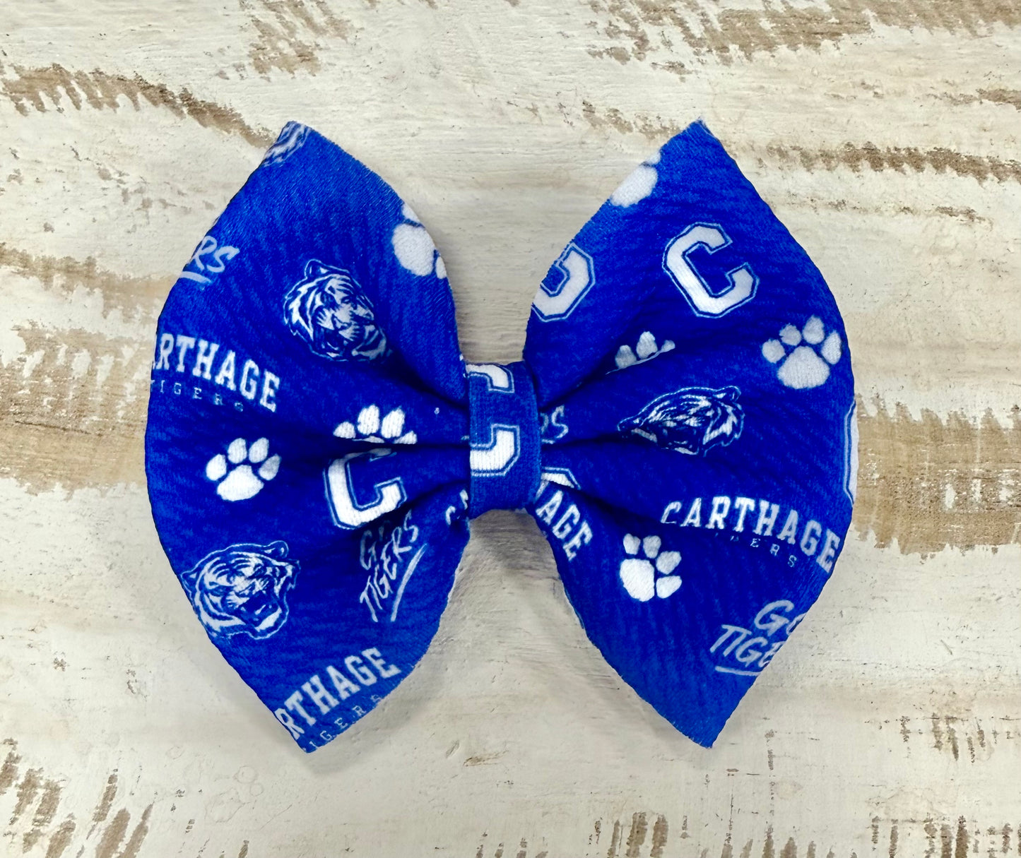 Classic Bow Alligator Clip - Go Big Blue