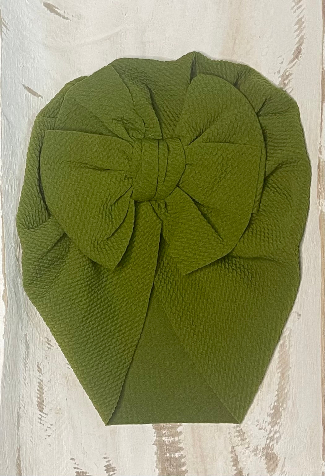 Waffle Knit Turban (Olive Green)