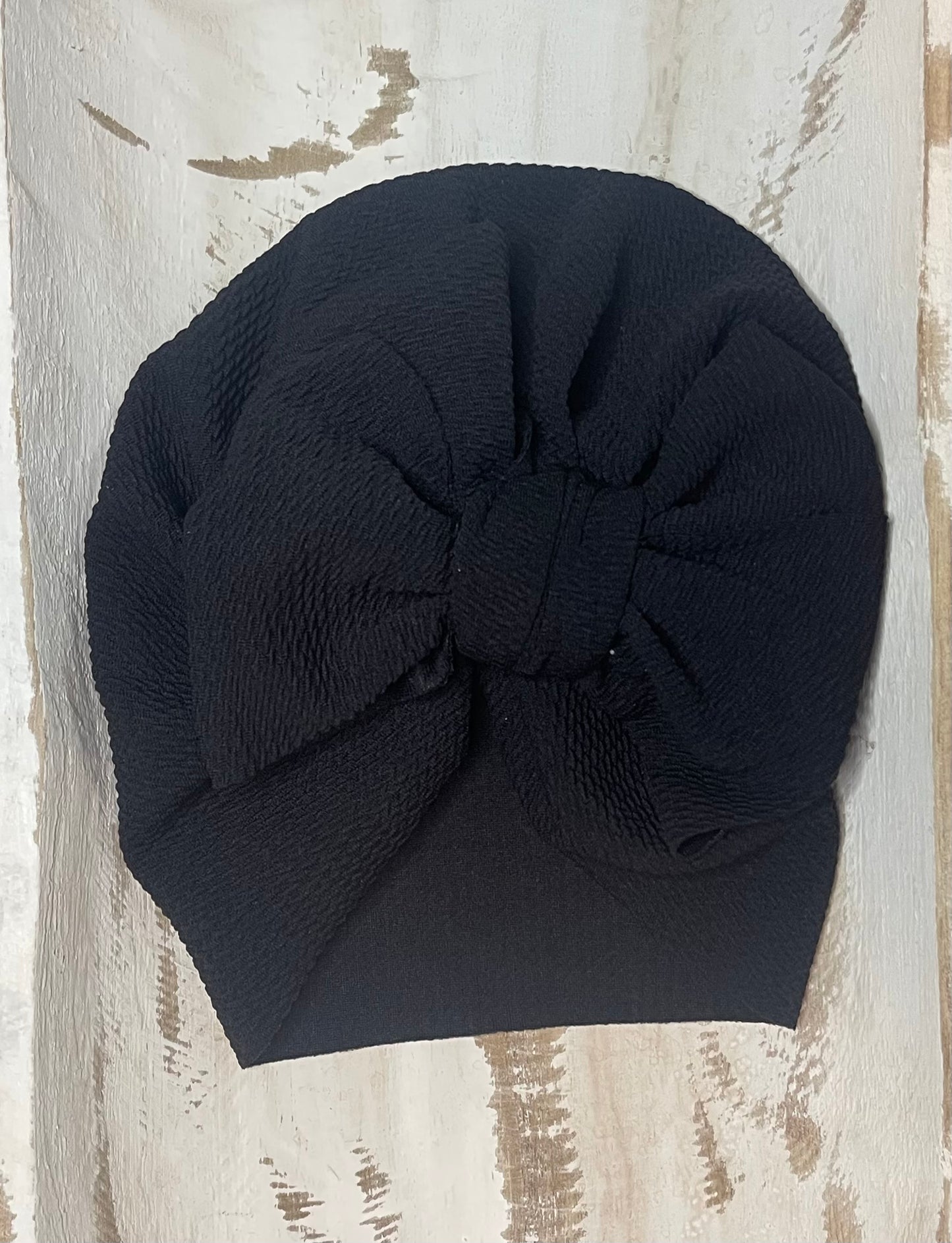 Waffle Knit Turban (Black)