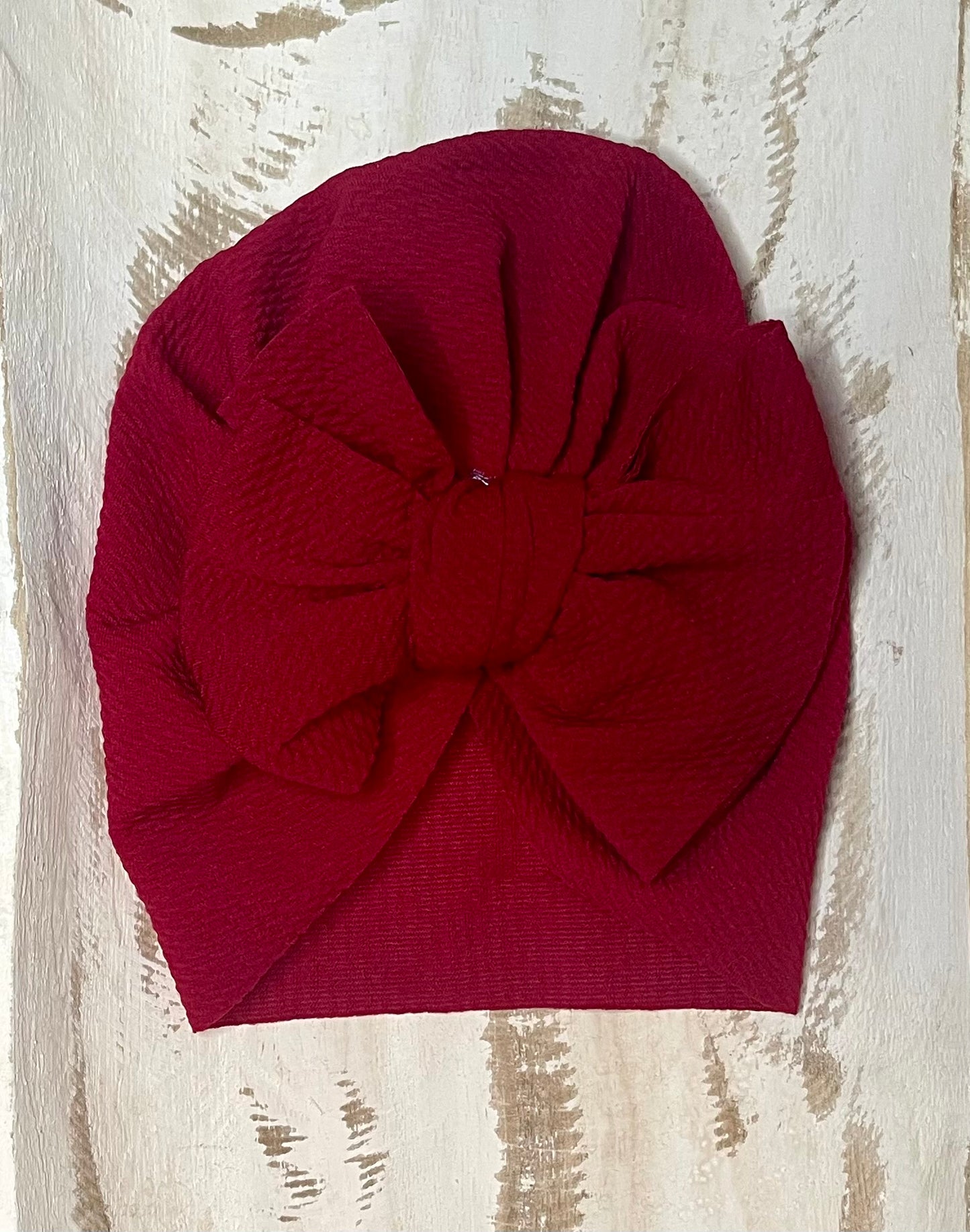 Waffle Knit Turban (Red Wine)