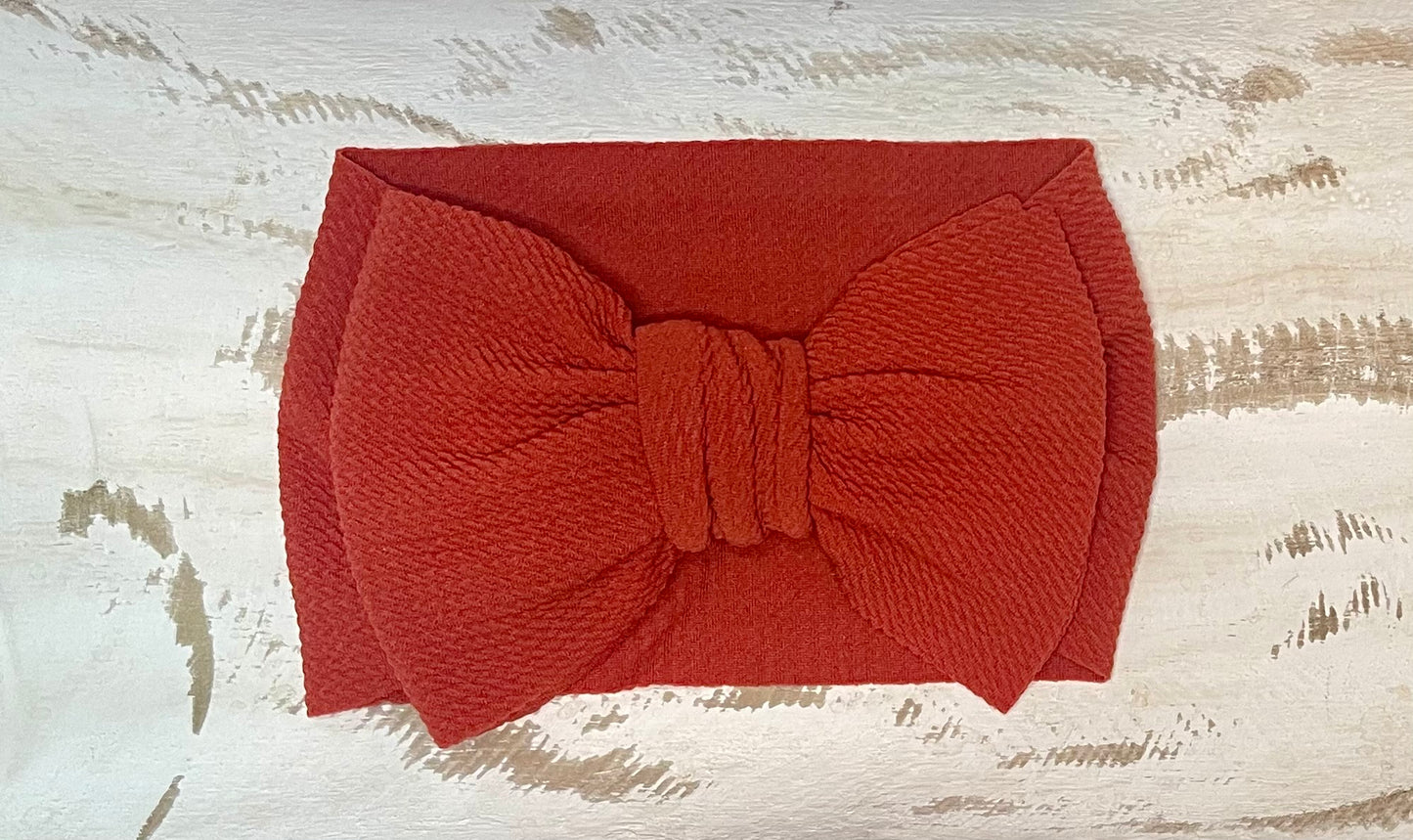 Waffle Knit Large Head-wrap (Burnt Orange)