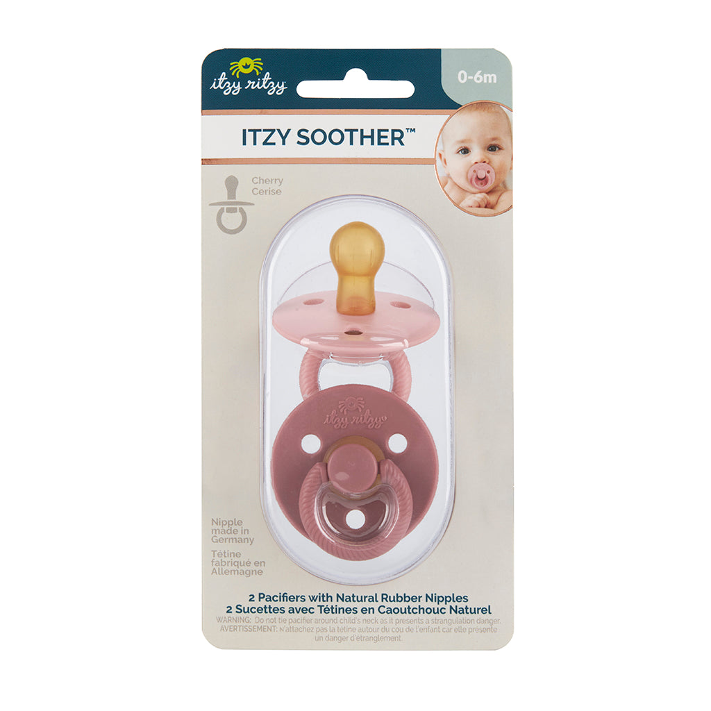Itzy Soother™ Natural Rubber Pacifier - 0-6M (Blossom & Rosewood)