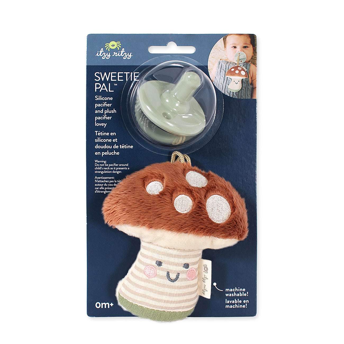 Sweetie Pal™ - Pacifier & Stuffed Animal (Ash the Mushroom)