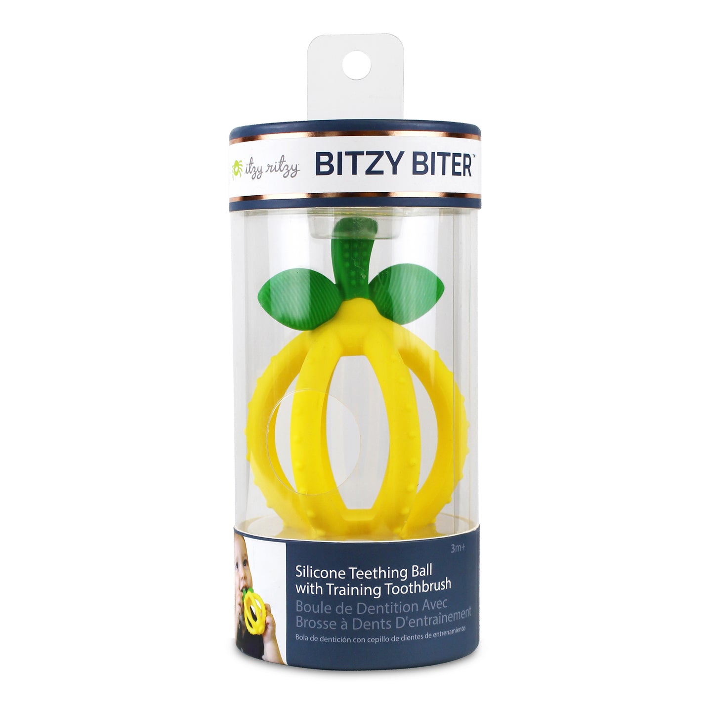 Bitzy Biter™ Teething Ball & Training Toothbrush (Lemon Drop)