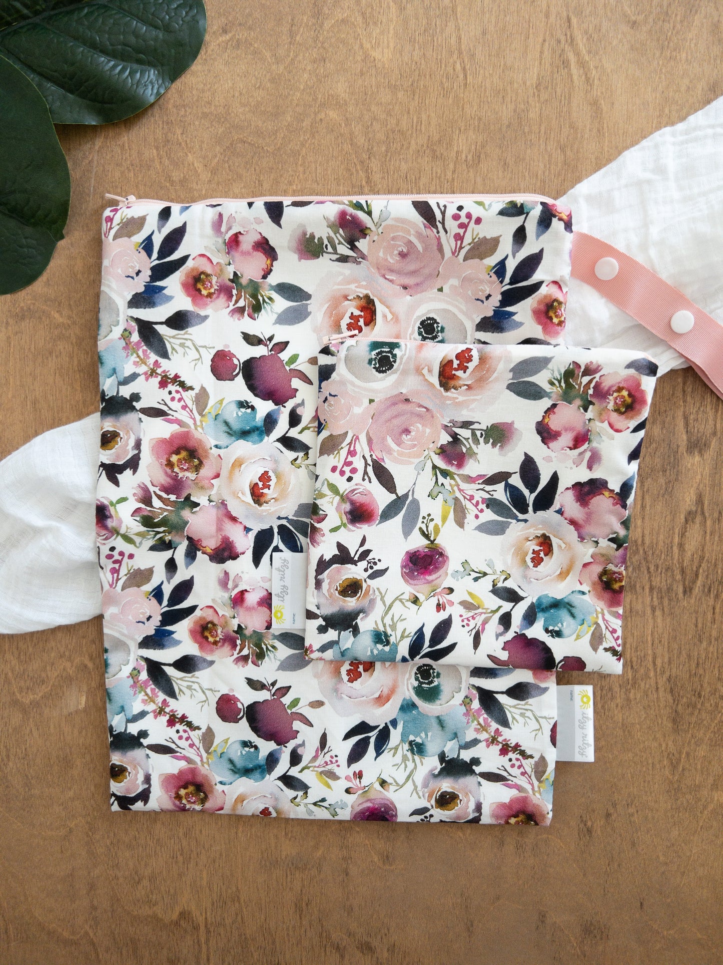 Travel Happens™ Reusable Sealed Wet Bag (Blush Floral)