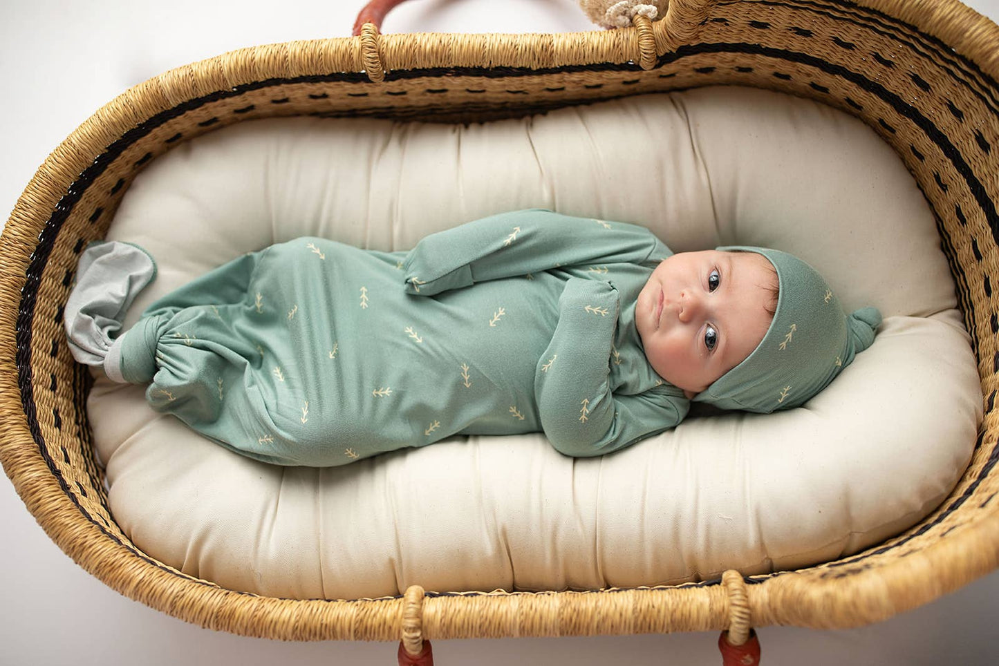 Arrow Print Knotted Newborn Gown