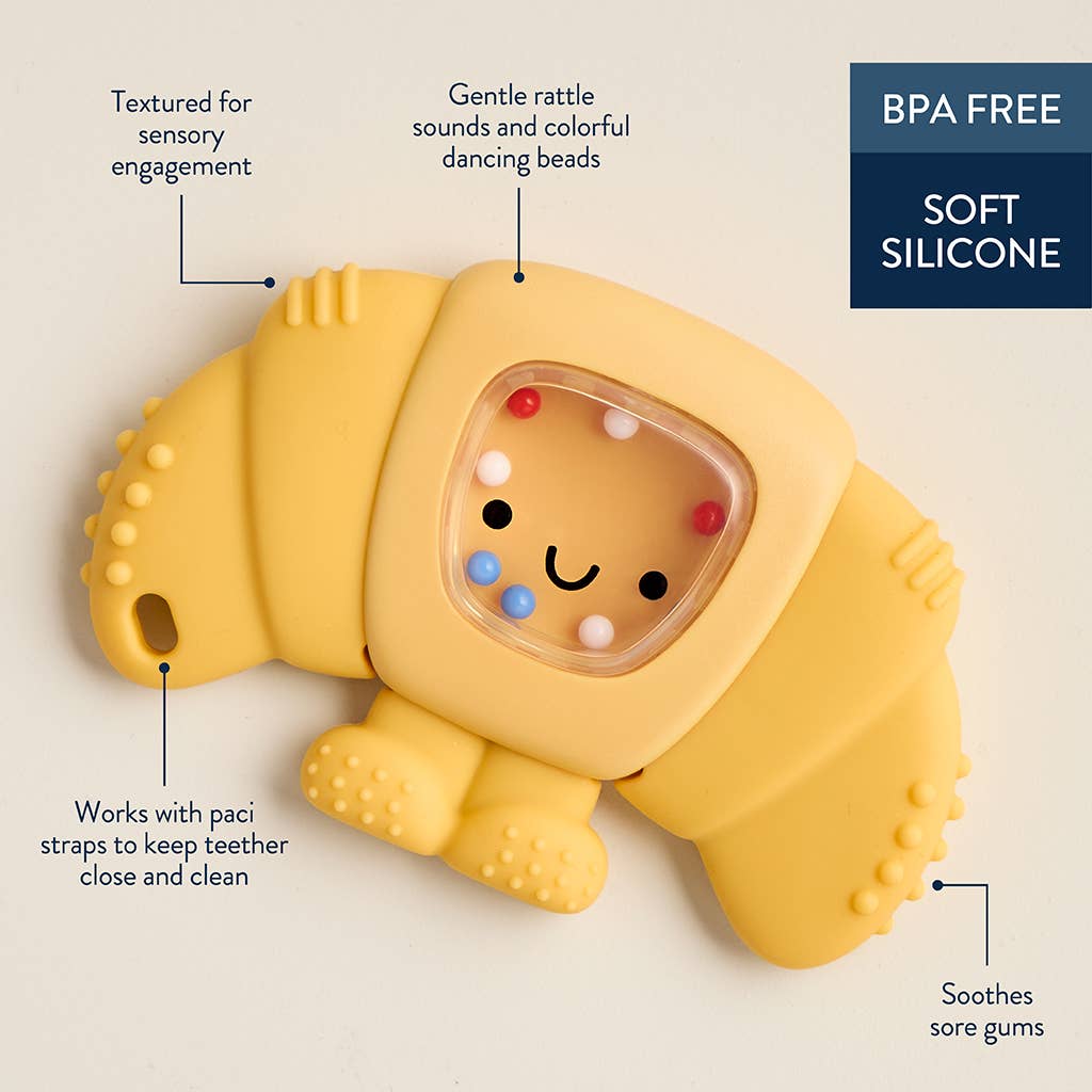 Sweetie Shake Plus™ Rattle & Teether (Chloe the Croissant)