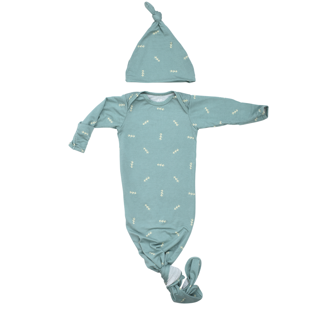 Arrow Print Knotted Newborn Gown