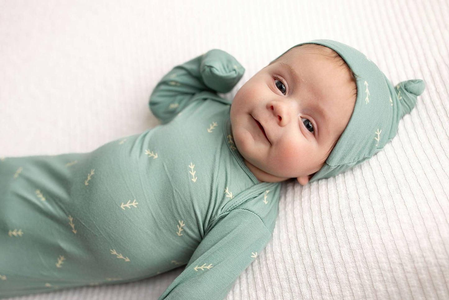 Arrow Print Knotted Newborn Gown