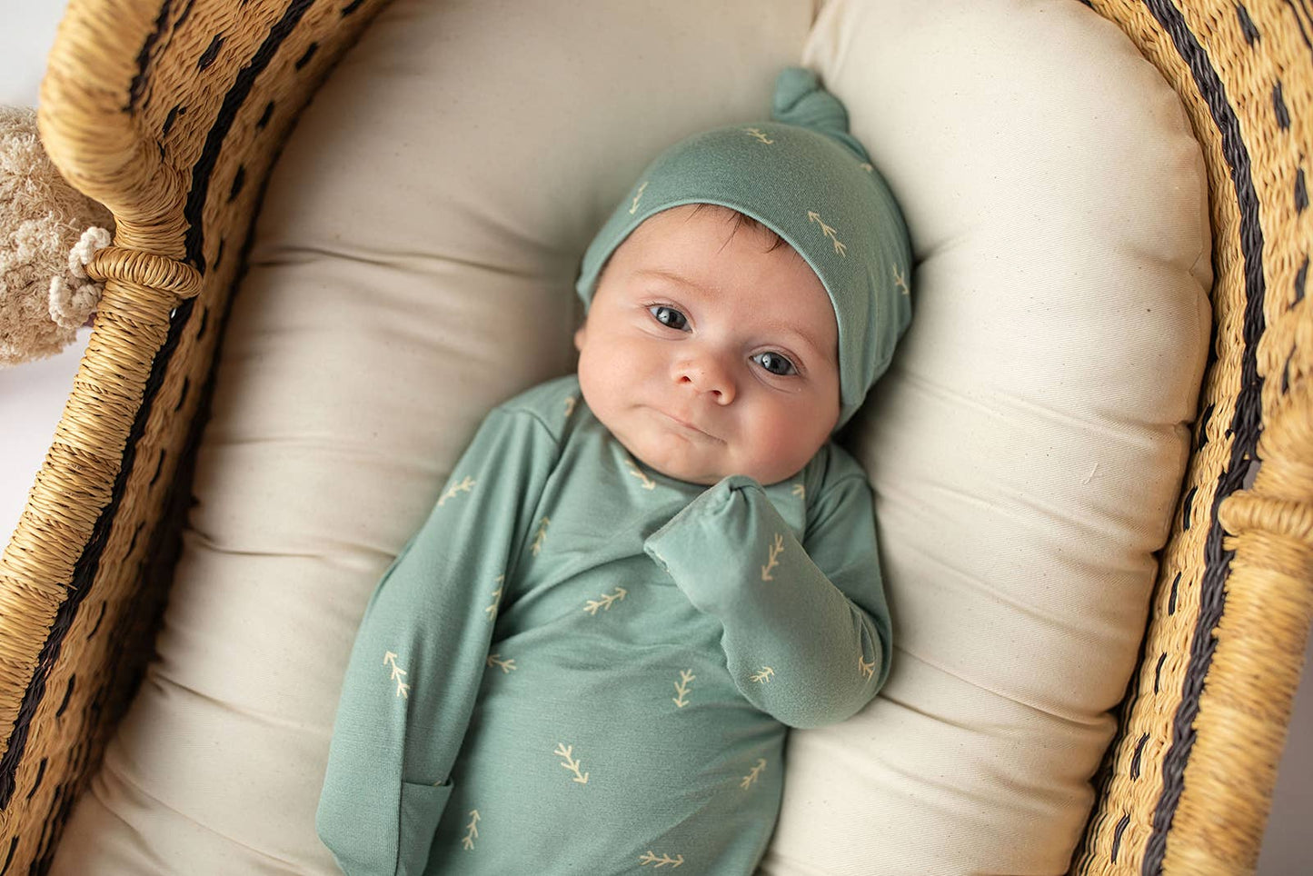 Arrow Print Knotted Newborn Gown