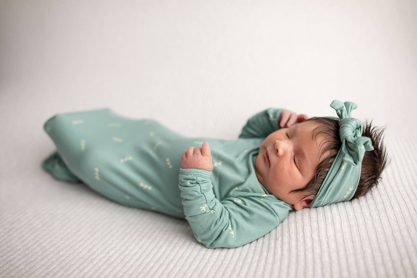 Arrow Print Knotted Newborn Gown