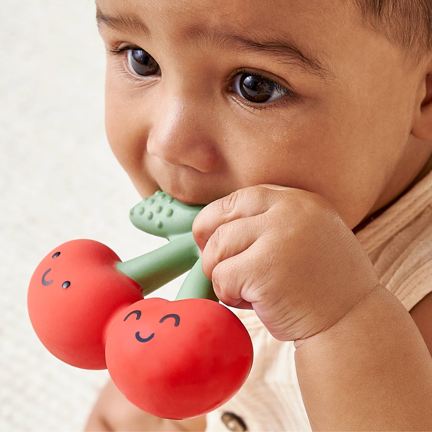 Comfort Crew™ Natural Rubber Latex Teether (Cherry)