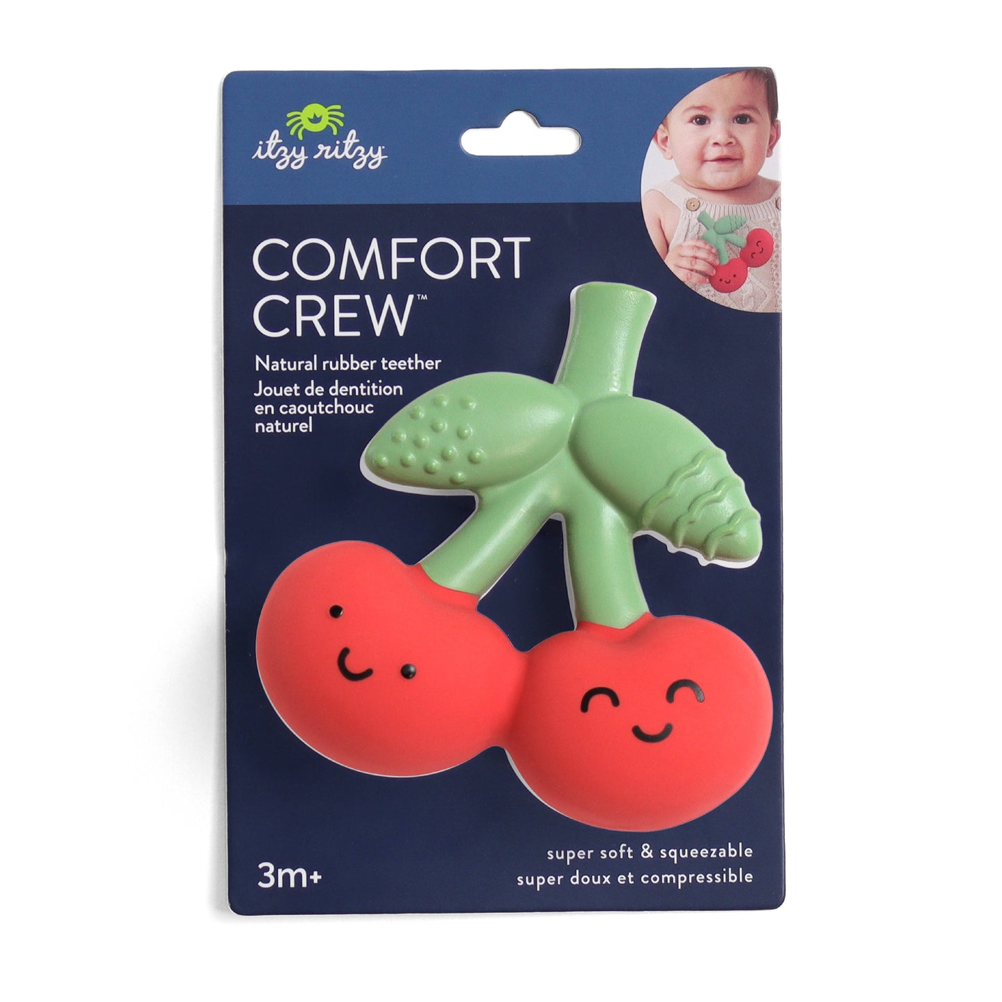 Comfort Crew™ Natural Rubber Latex Teether (Cherry)