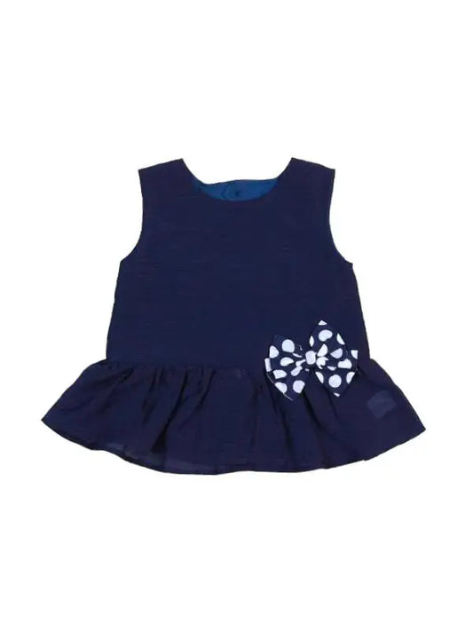 Navy Peplum Tank