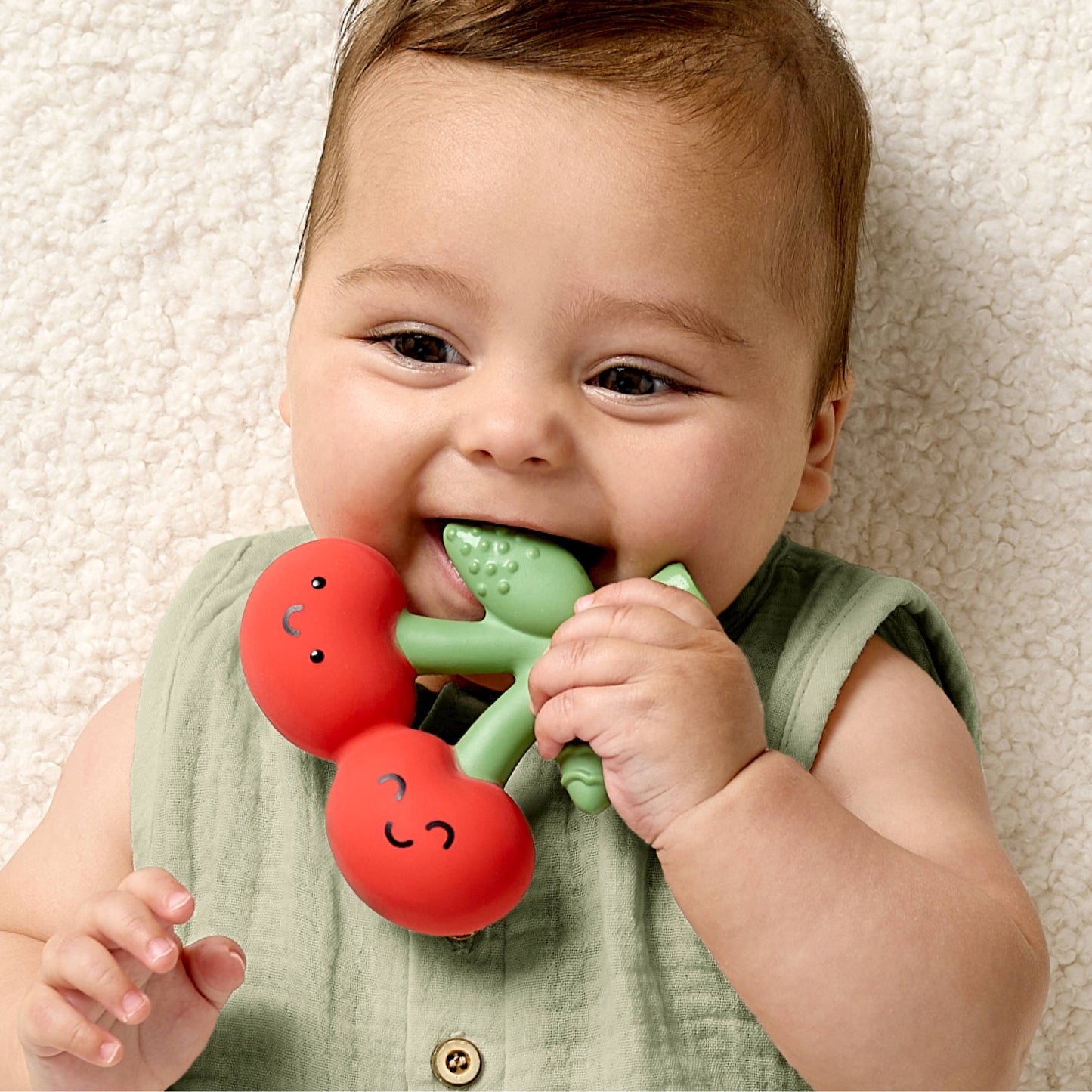Comfort Crew™ Natural Rubber Latex Teether (Cherry)