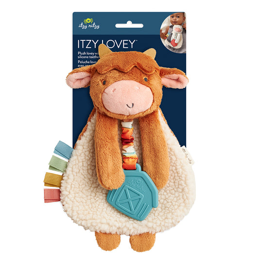 Itzy Lovey™ Plush And Teether Toy (Wyatt the Highland Cow)