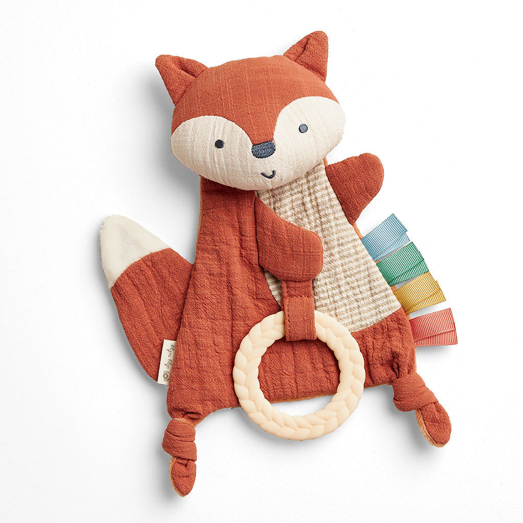 Bitzy Crinkle™ Sensory Crinkle Toy With Teether (Fox)