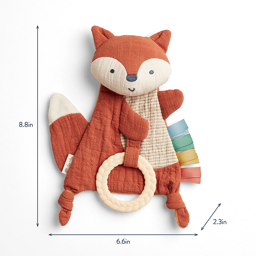 Bitzy Crinkle™ Sensory Crinkle Toy With Teether (Fox)